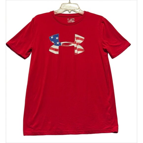 Under Armour Youth XL Freedom Shirt Red/White/Blue July 4th Americana - Picture 1 of 5